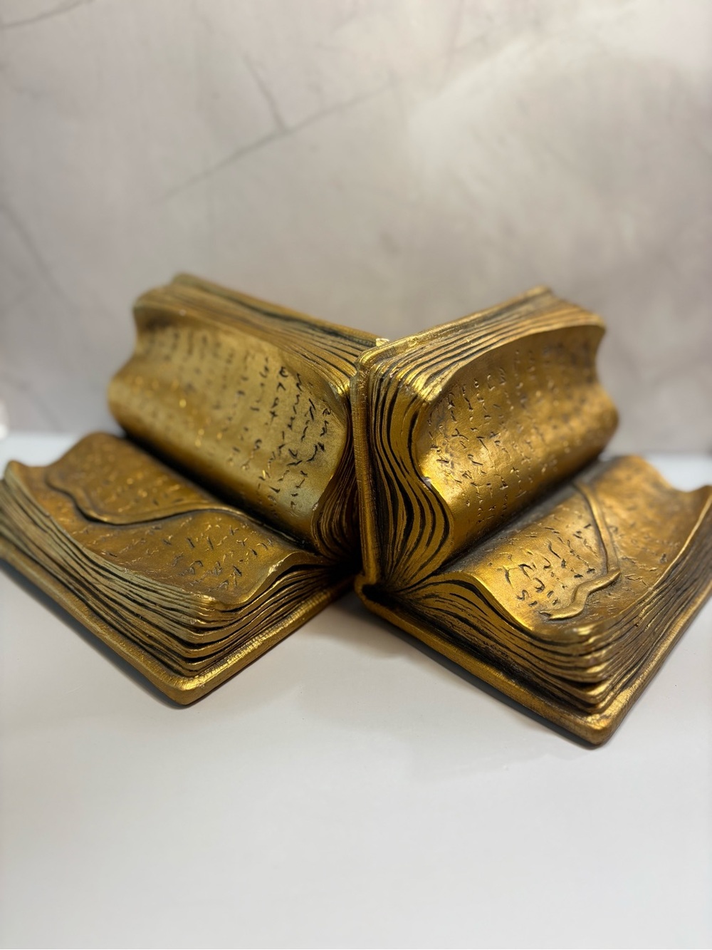 Decorative Gold Book Bookends